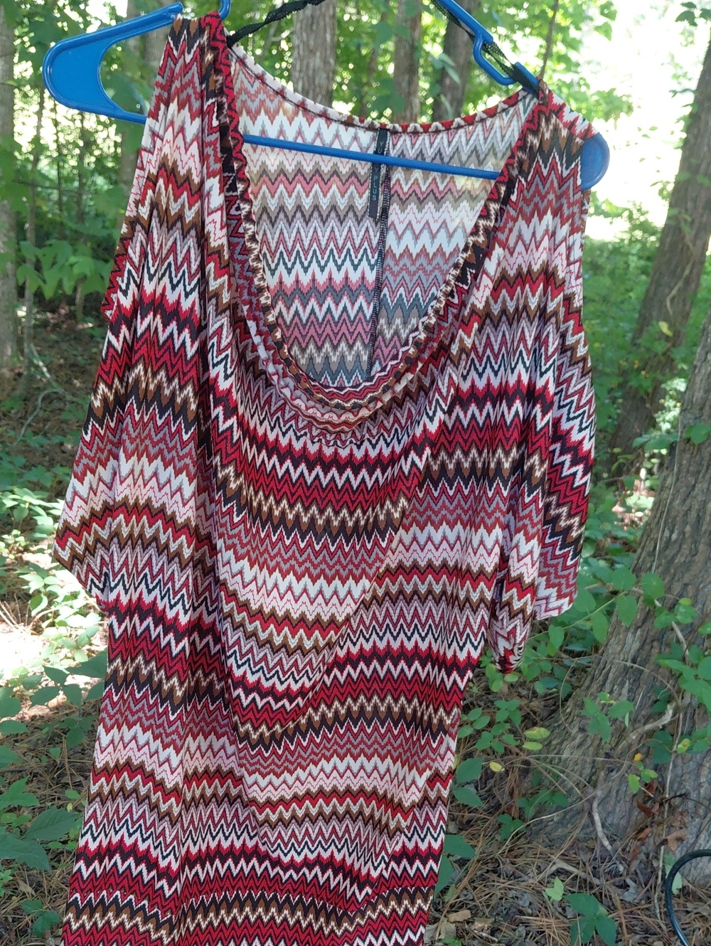 Women’s Zigzag Print Blouse - Red Multi